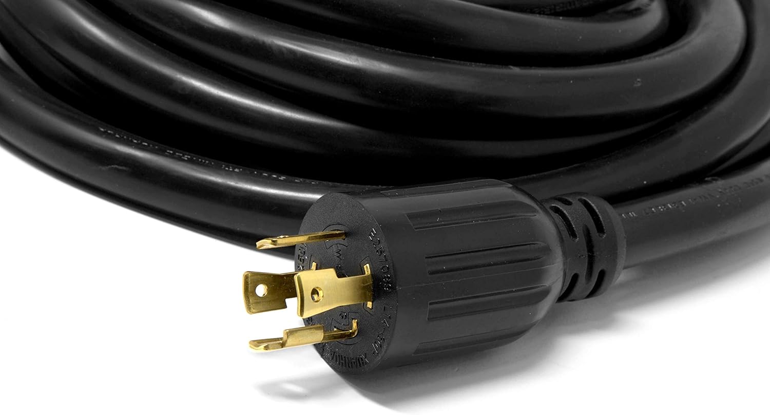 Wen PC2514 25 ft. 30-Amp 10-Gauge STW Fan-Style 10/4 Generator Extension Cord (converts L14-30R to Four 5-20R outlets)