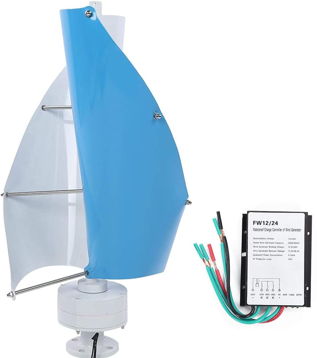 Vertical Spiral Wind Power Turbine Generator, 5000 W Wind Generator, Helix Wind Turbine System with Magnetic Levitation Axis for Industry