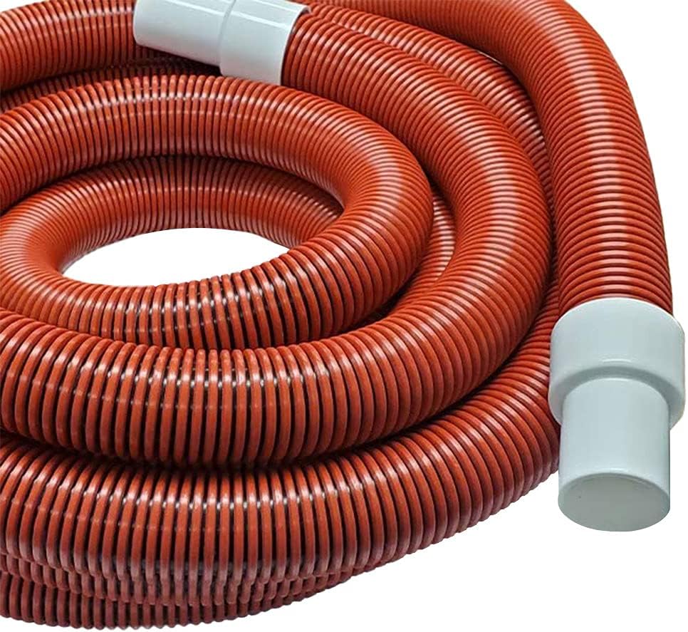 Puri Tech 1.5 Inch Diameter x 50 Feet Long Heavy Duty Commercial Grade Vacuum Hose for In-Ground Swimming Pools with UV and Chemical Protection