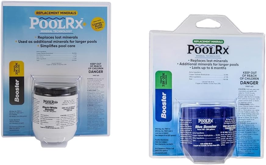 Pool RX 332066 Booster and 102001 6 Month Algaecide Replacement Bundle
