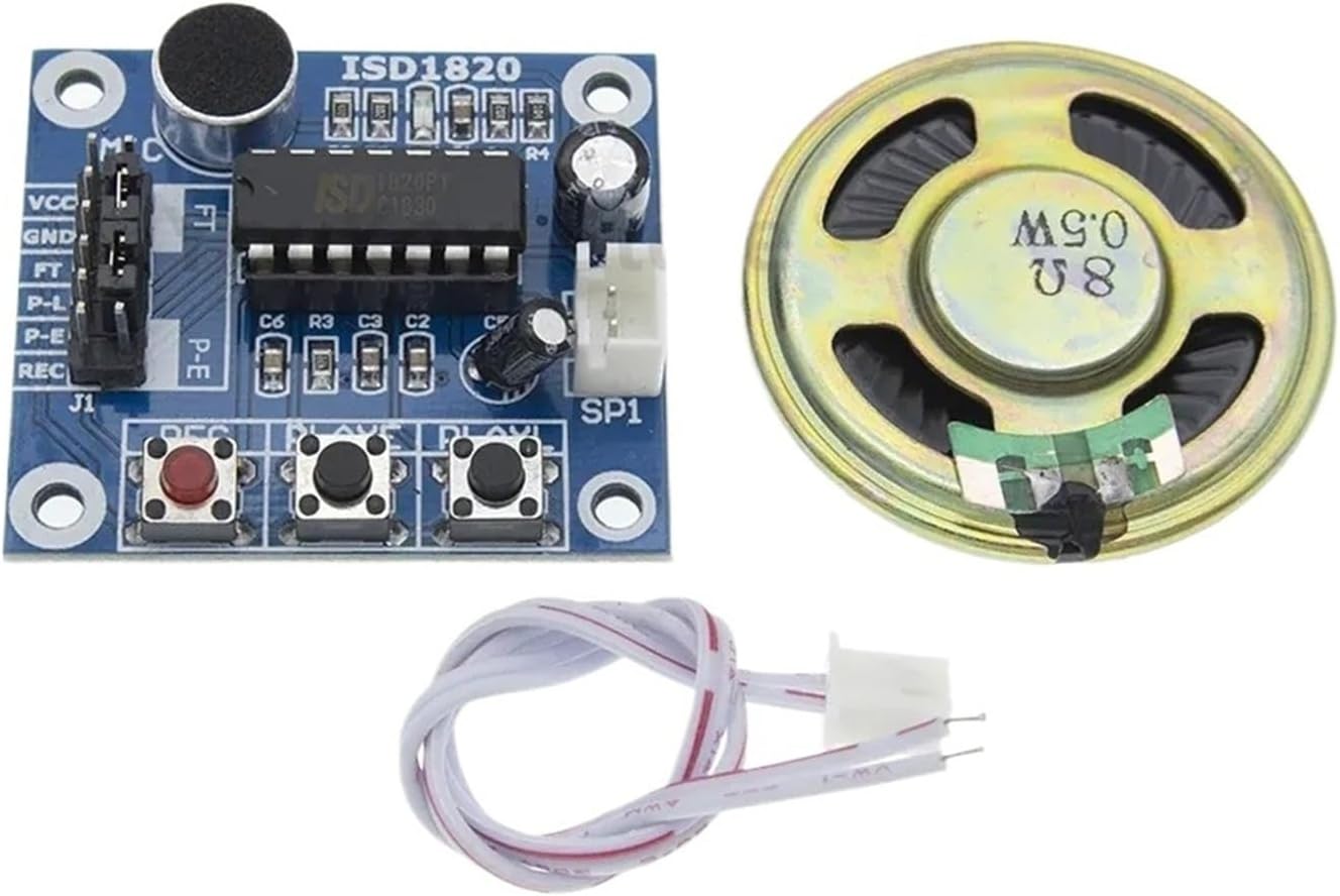 1-10pcs ISD1820 Voice Recording Recorder Module with Mic Sound Audio Loudspeaker Microphones(10pcs)
