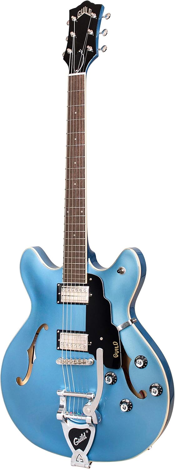 Guild Guitars Starfire I DC Semi-Hollow Body Electric Guitar, Pelham Blue, Double-Cut w/tremolo, Newark St. Collection
