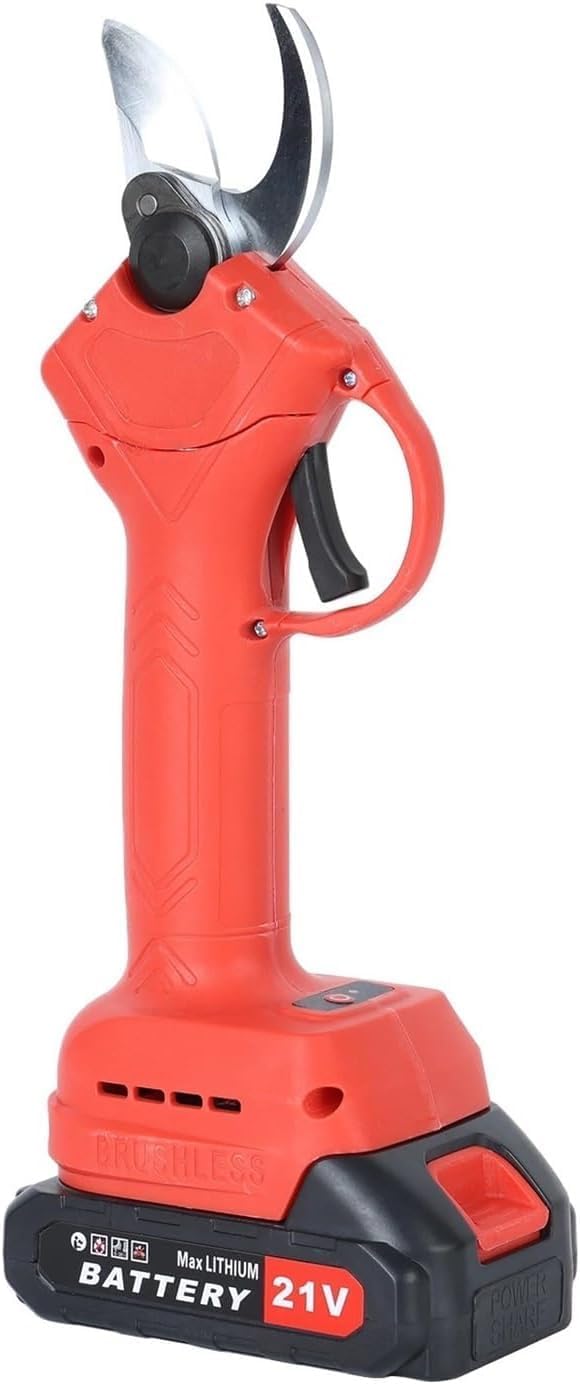2 x 21V Electric Pruning Shears, Professional Cordless Pruner with Sharp Blade, Electric Branch Scissors, Tree Branch Shears for Tree Trimming Branch Cutter