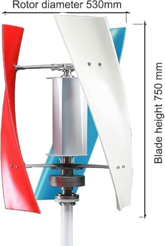 10000W Vertical Wind Turbine Generator 12V/24V/48V - 3-Blade Eco-Friendly Wind Power System with Controller for Boats, Homes, Gazebos, Chalets - High Efficiency Renewable Energy Solution