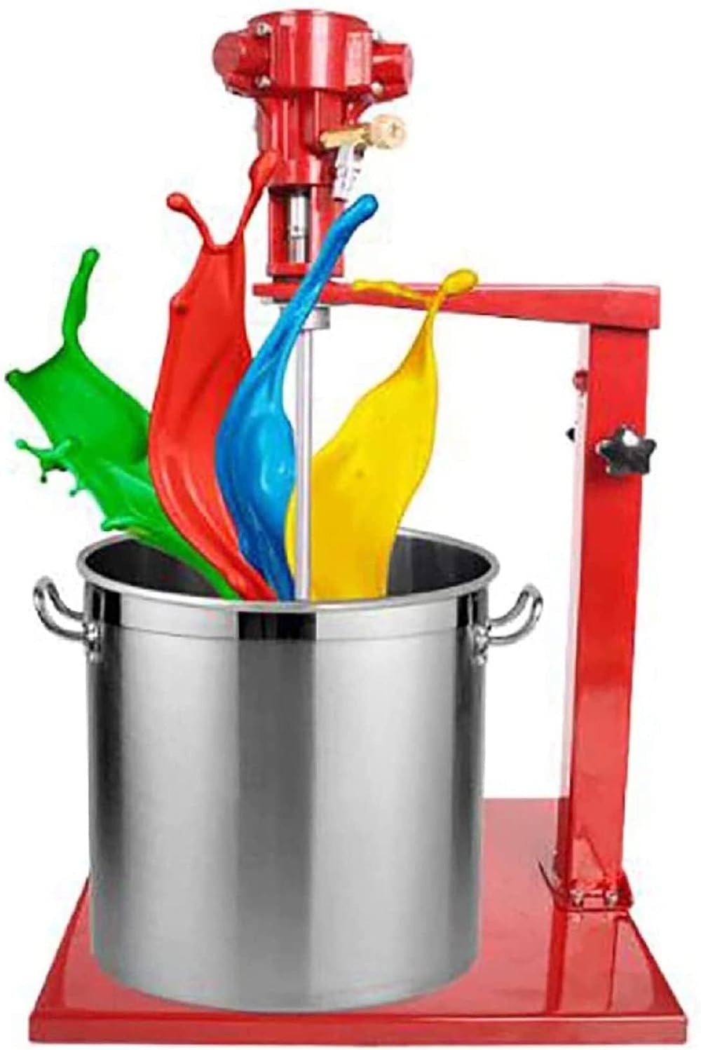 5 Gal/20LStainless Steel Automatic Lifting Mixer Paint Stirring Machine,Adjustable Height, Desktop Vertical Air Mixer, Ink Mixing Machine