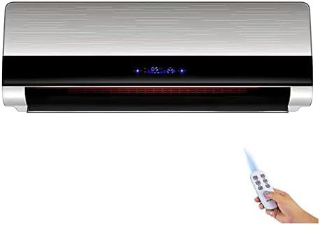 Wall Mounted Air Conditioner, Wall Mounted Remote Air Conditioner with Timer, Electric Heating Machine Air Conditioning Fan, Silver