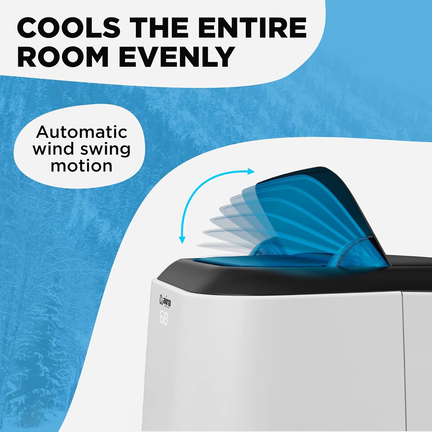 AIRO Portable Air Conditioners 8000 BTU, AC Unit Floor Standing with Remote Control & DIY Installation Kit, New 2025 model