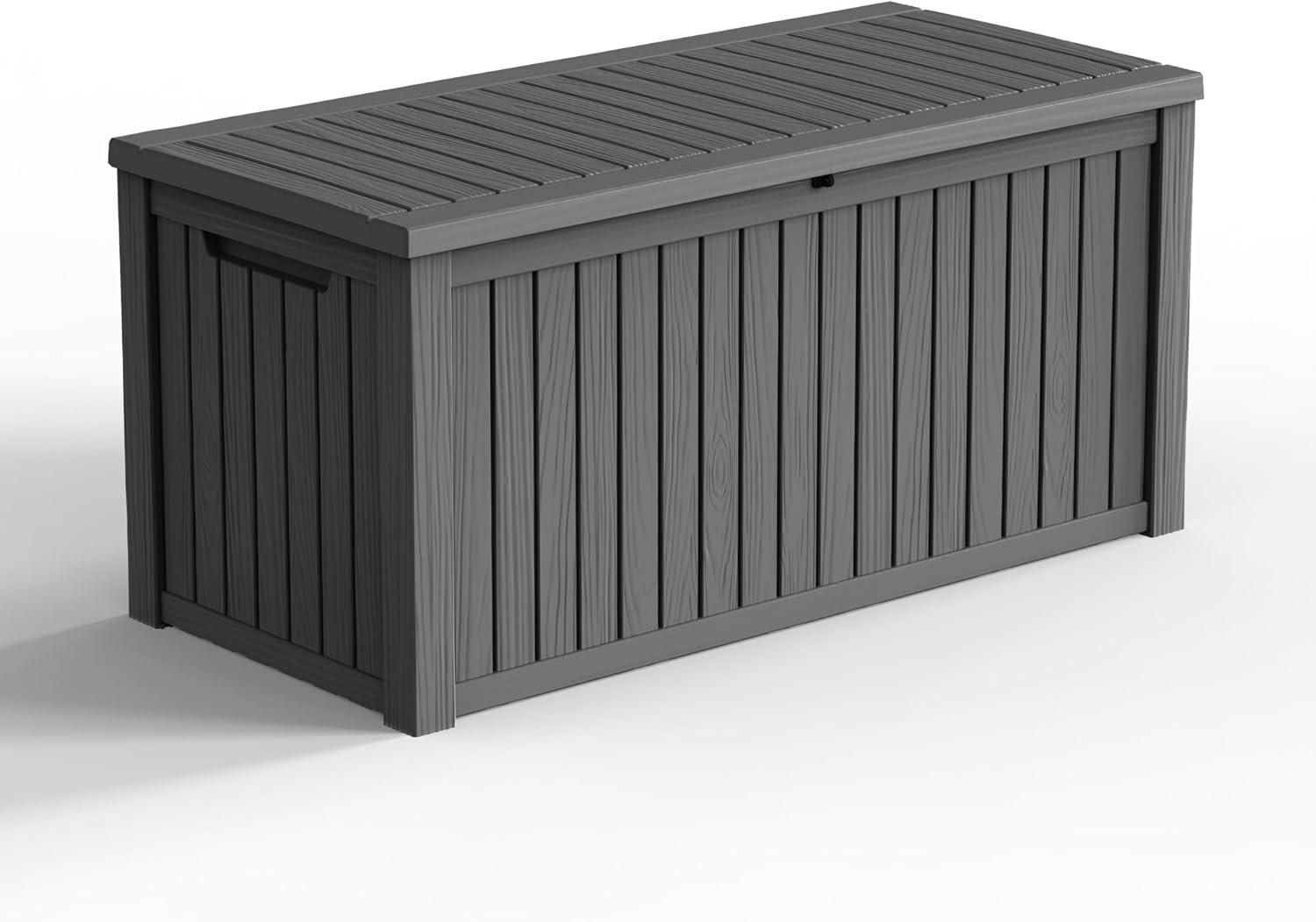 200 Gallon Waterproof Outdoor Storage Box, UV Resistant Resin Deck Box with Hydraulic Rod for Reinforced Stability, Perfect for Patio, Garden, and Pool（Black，200 Gallon）