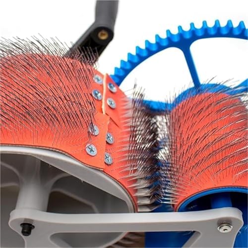 Wool Fiber Drum Carding Machine, Manual Wool Combing Machine, Sheep Fleece Drum Carder, Fast Color Mixing, Combing, Spinning, for DIY Craft Make Felt Animals, Handmade Enthusiasts