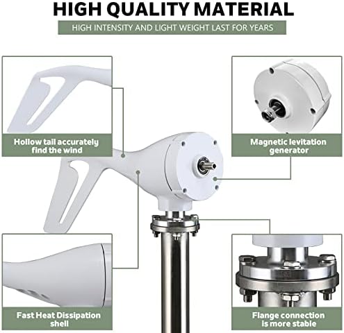 12000W Wind Turbine 110V/220V, No Noise Horizontal Windmill for Home Energy, MPPT Hybrid Controller, Efficient Renewable Power Generation System