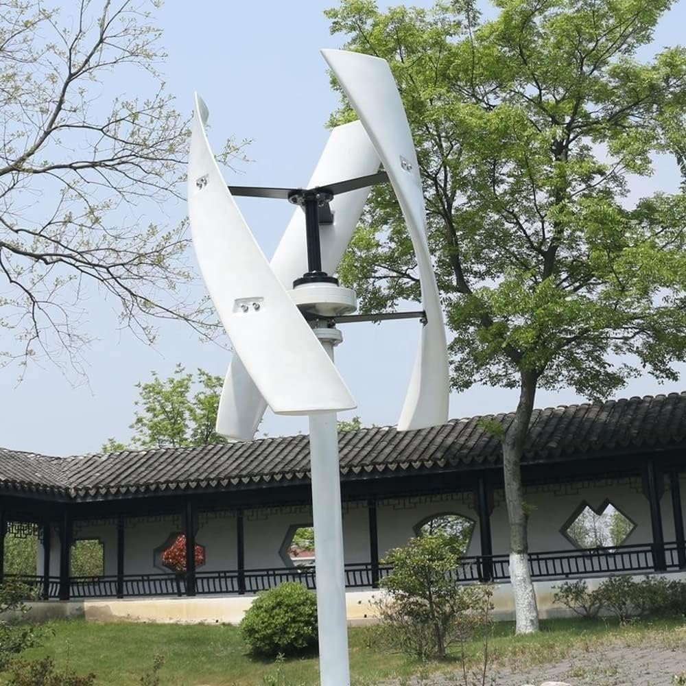 400W Vertical Wind Turbine Generator, 12V 24V Wind Power Generator, 3 Blades Free Energy Generator with MPPT Controller for Home Factory Use