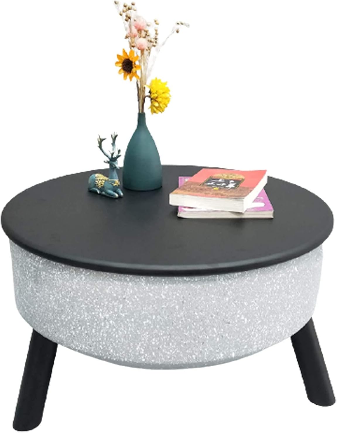 Small Firepit, Fire Pit with BBQ Grill Shelf, Fire Bowl with Table Cover and Support Leg for Heating/BBQ Fire Bowls for The Garden Beach Patio