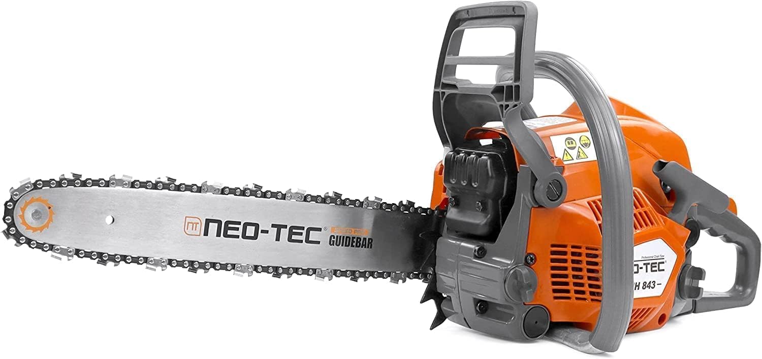 NEOTEC 43cc Gas Chainsaw, NH843 Powerhead with 16 Inch Guide Bar and Chain, Power Chain Saw 2.95HP 2,2KW 16
