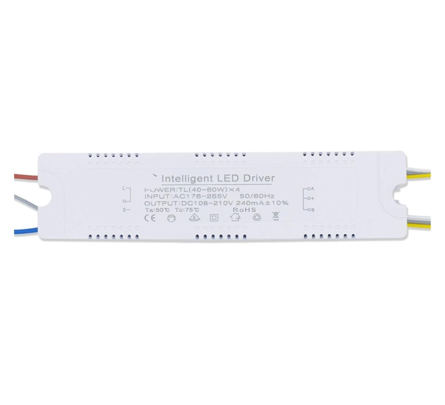 LED Driver 24-40Wx4 40-60Wx4 Remote Control Power Dimming 240mA Color Changing Transformer((40-60W) X4)