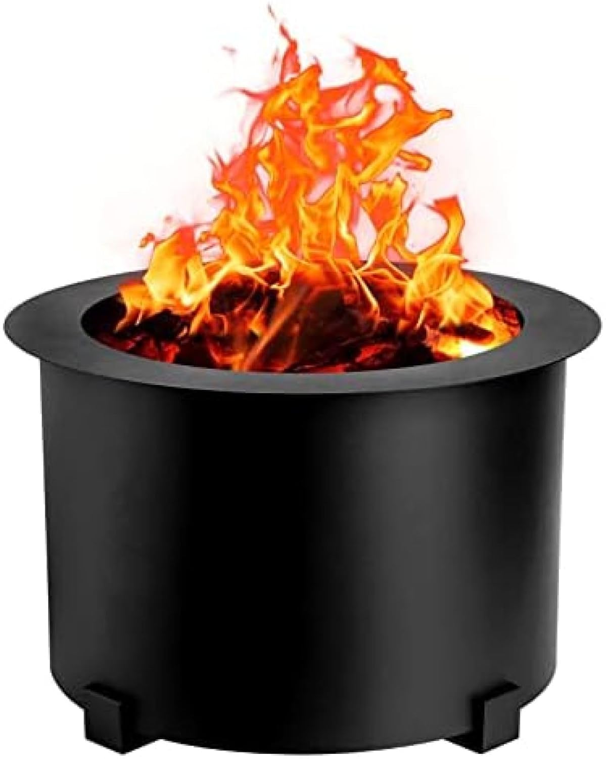 Smokeless Fire Pit, Stainless Steel Stove Bonfire, Large Diameter Wood Burning Pits, Outdoor Stove Bonfire Fire Pit, Portable Smokeless Fire Bowl for Picnic Camping Backyard,21.5 