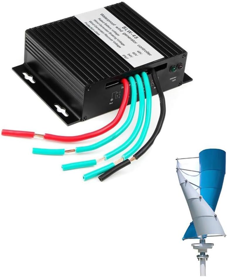 12V/24V/48V 12000W MPPT Wind Turbine Generator Controller 16A IP67 Waterproof Wind Generator Controller Auto Power Off Lighting