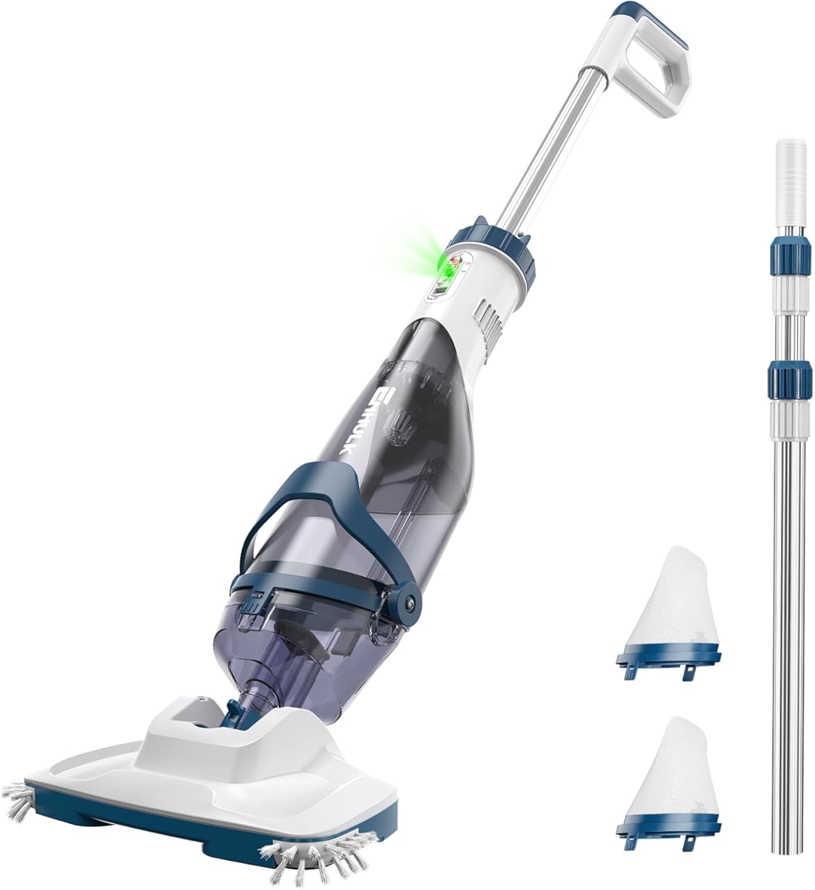 ENHULK Pro Cordless Pool Vacuum - 18.5 GPM Suction, 70min Runtime & 13.4