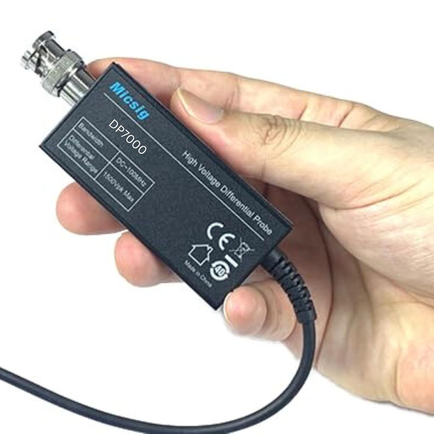 Micsig DP7000 High Voltage Differential Probe Kit, 7000V 100MHz, 3.5ns Rise Time, 100X/1000X Attenuation Rate, Oscilloscope Probe Kit Accessory