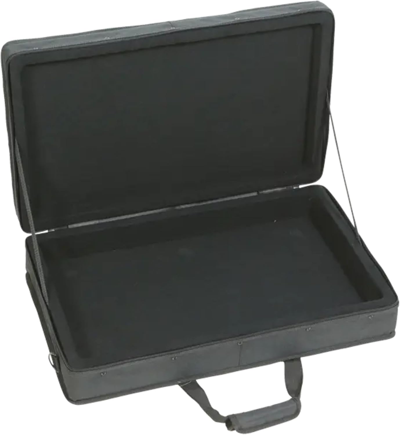 SKB 24”x14” Controller Soft Case - Padded Bag w/ Rigid Foam Frame, Shoulder Strap and Double Zippers for DJ Controllers & Small MIDI Keyboards, Black
