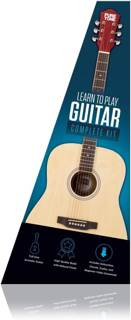 Hal Leonard 6 String Acoustic Guitar Pack, Right (LTPAG1), White