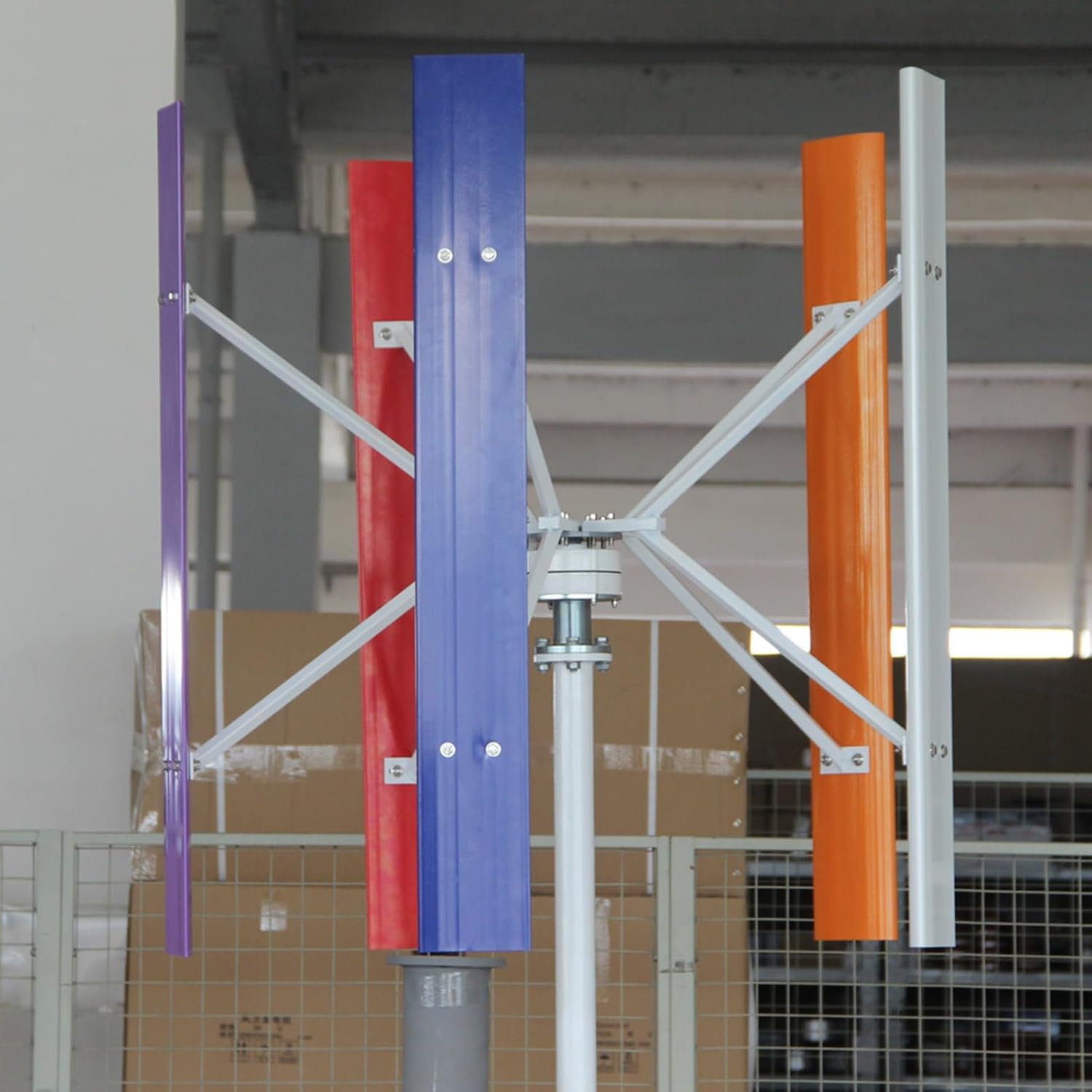 Vertical Axis Wind Turbine 2KW High Power Magnetic Levitation Wind Turbine 12V/24V Commercial and Household (Color : Multi-Colored, Size : 12V)