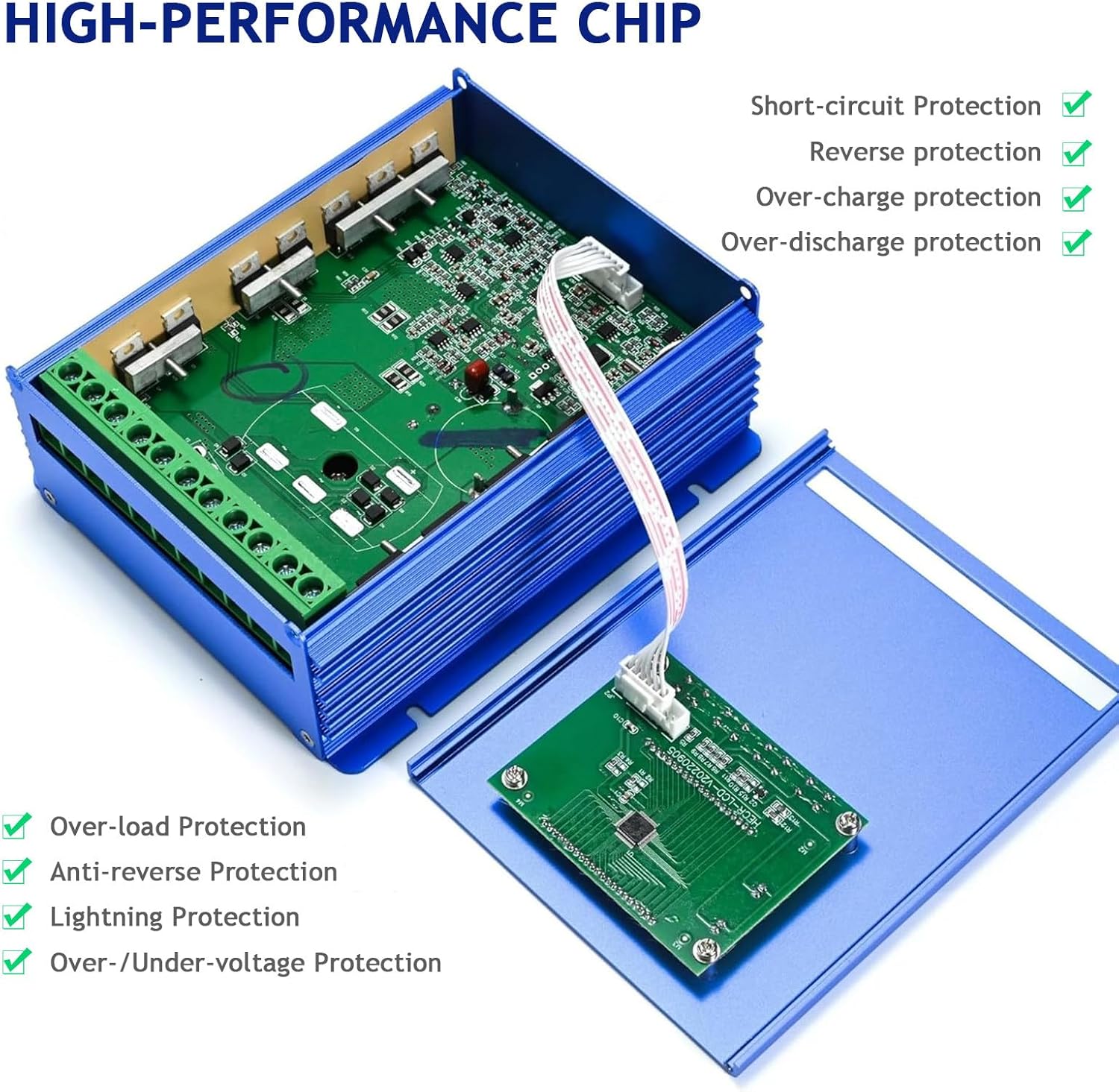 10000W Off Grid with Unloader Hybrid Wind Solar Controller 12/24V/48V MPPT Charge Boost Controller, Wind Turbine Generator Solar Panel Home Street Light Controller,48V