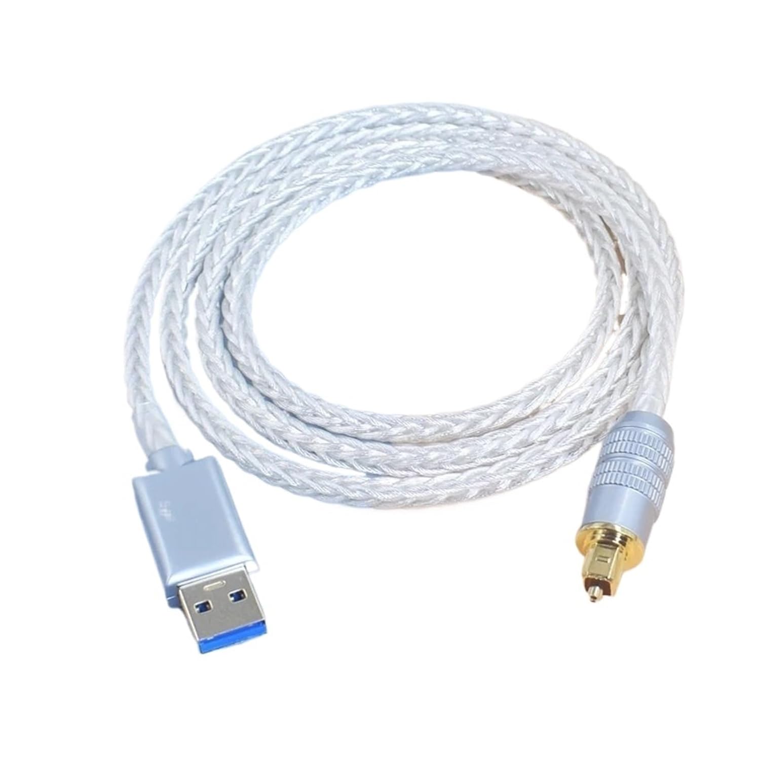 Mobile Phone 12 13 14 15 16 Android USB Type-c USB-A to Optical Fiber Audio Cable Square Port Connection DSP Amplifier Computer(USB-A Optical Fiber,2m)