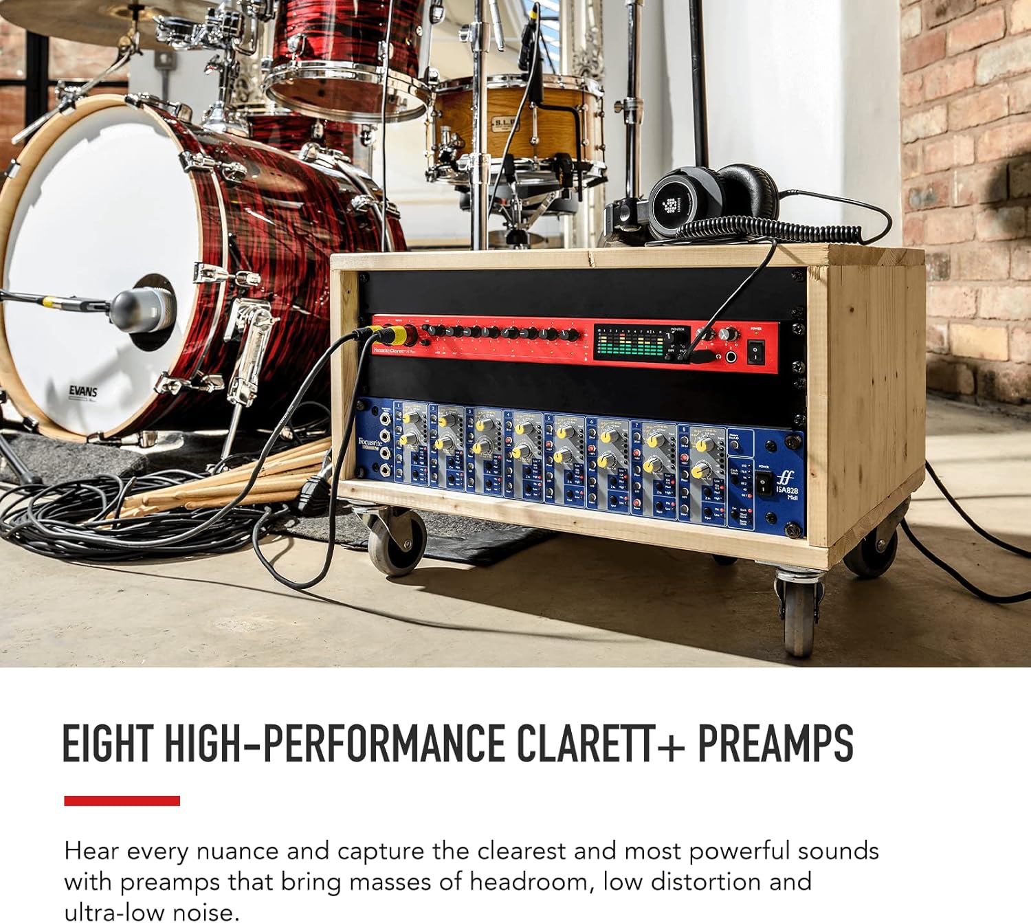 Focusrite Clarett+ 8Pre USB-C Audio Interface & Clarett+ OctoPre 8-channel ADAT Preamp