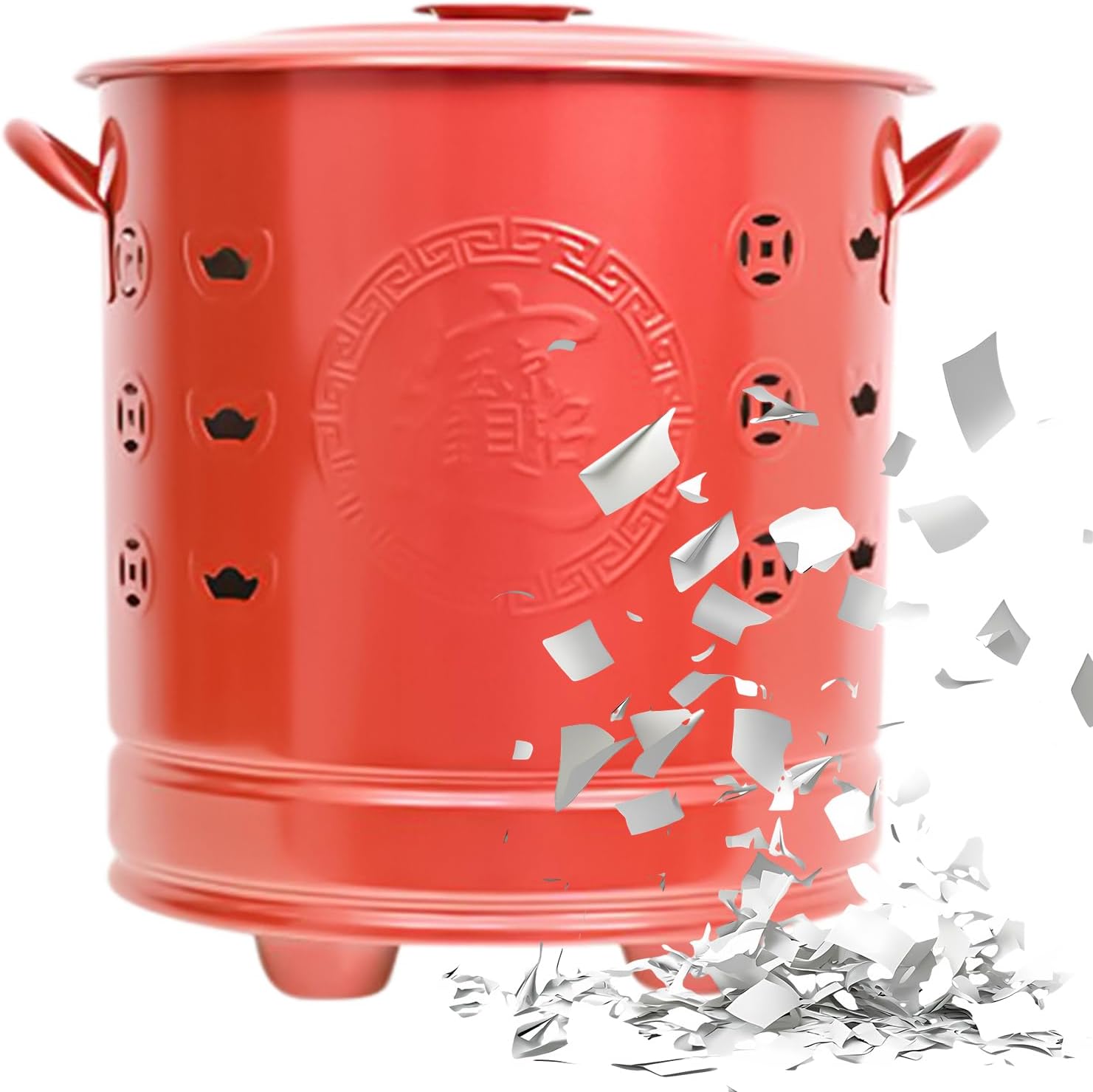 Burn Barrel, Stainless Steel Burning Fire Barrel with Lid, Outdoor Fire Pit for Trash, Paper, Yard, Courtyard, Backyard, Garden, Patio, Camping, and Fireplaces, Durable and Heat-Resistant for Home