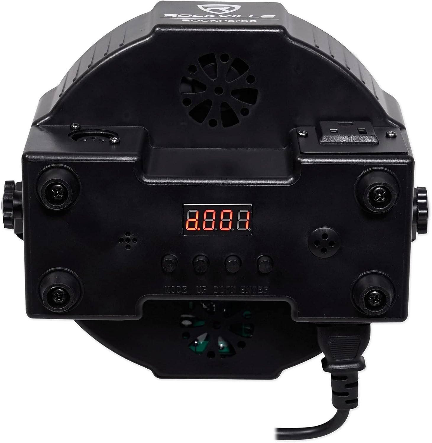 Rockville RockPAR50 Bundle: (12) LED RGB DJ/Club Compact Par Can DMX Wash Lights with Dual Mounting Brackets, ROCKFORCE 384 Channel DMX Lighting Controller with MIDI Control, 13-Items