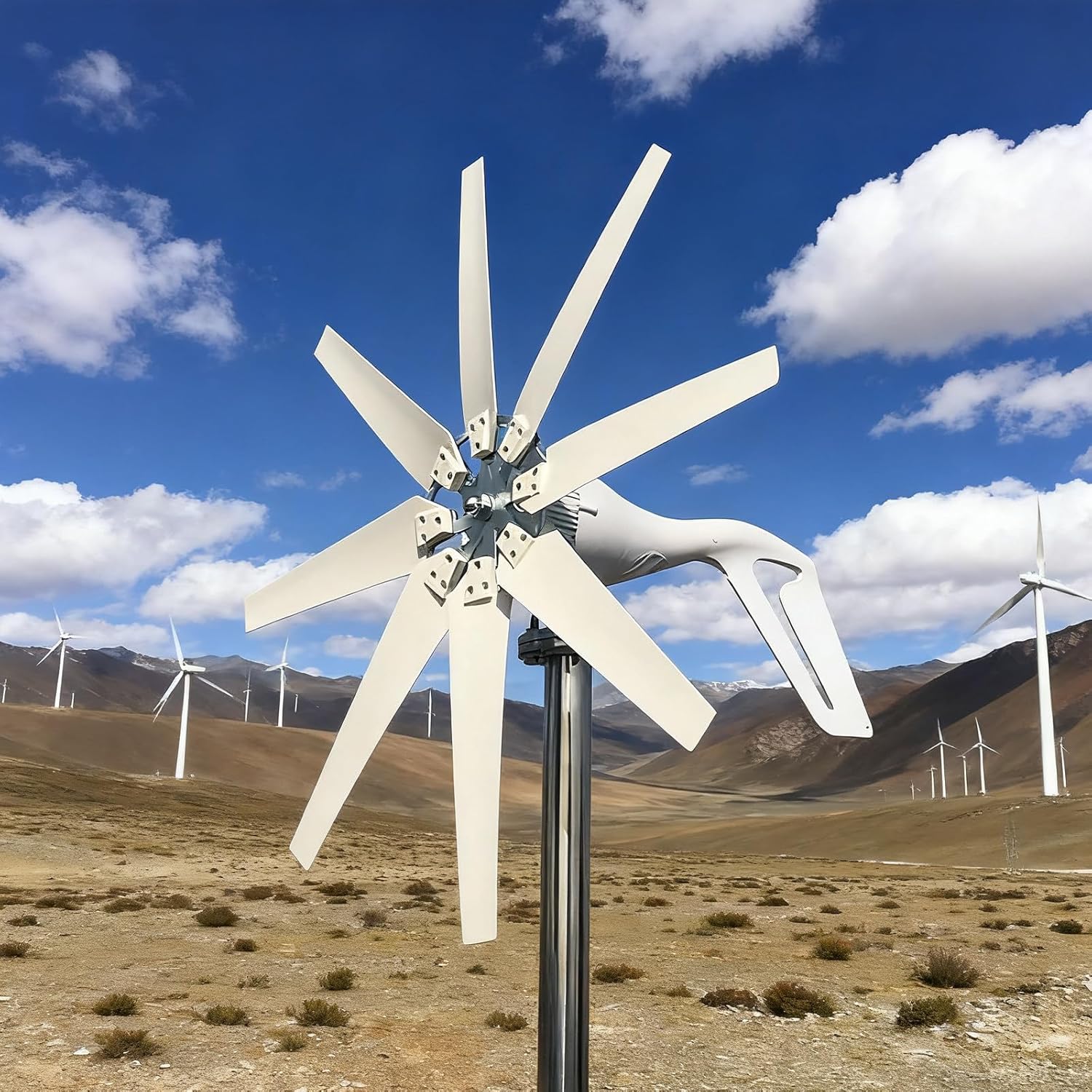 Wind Turbine Generator 400W,12v/ 24v/ 48v Horizontal Wind Turbine Generator,With MPPT Charge Controller Power Magnetic Dynamo Windmill Home Use 48V
