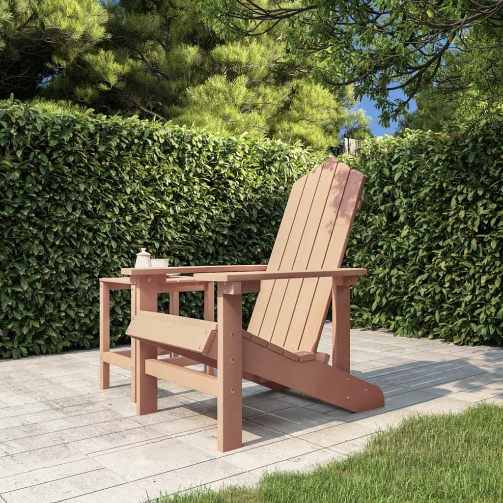Patio Adirondack Chair HDPE Brown,Comfortable Patio Adirondack Chair: Weather and UVResistant for Outdoor Relaxation Outdoor Furniture, Outdoor Chairs