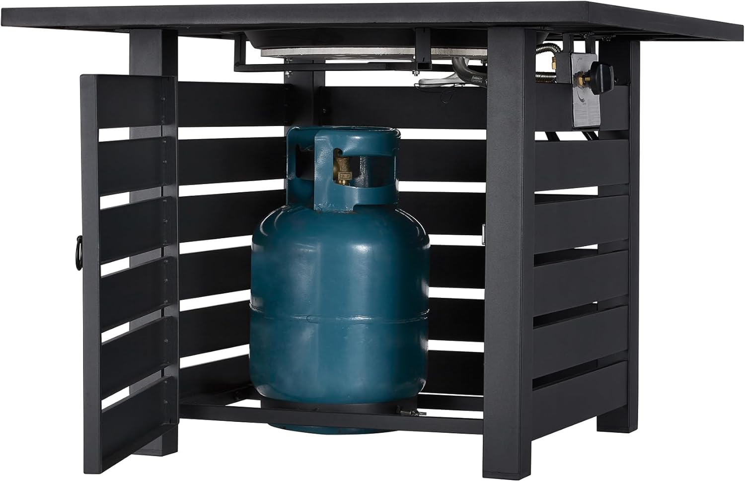 Clihome 32inches Fire Pit Table Auto-Ignition Propane Gas Firepit for Outside Patio Outdoor Fire Table with Waterproof Cover Firepits for Backyard Camping Outdoor Heating Bonfire Picnic (Grey)