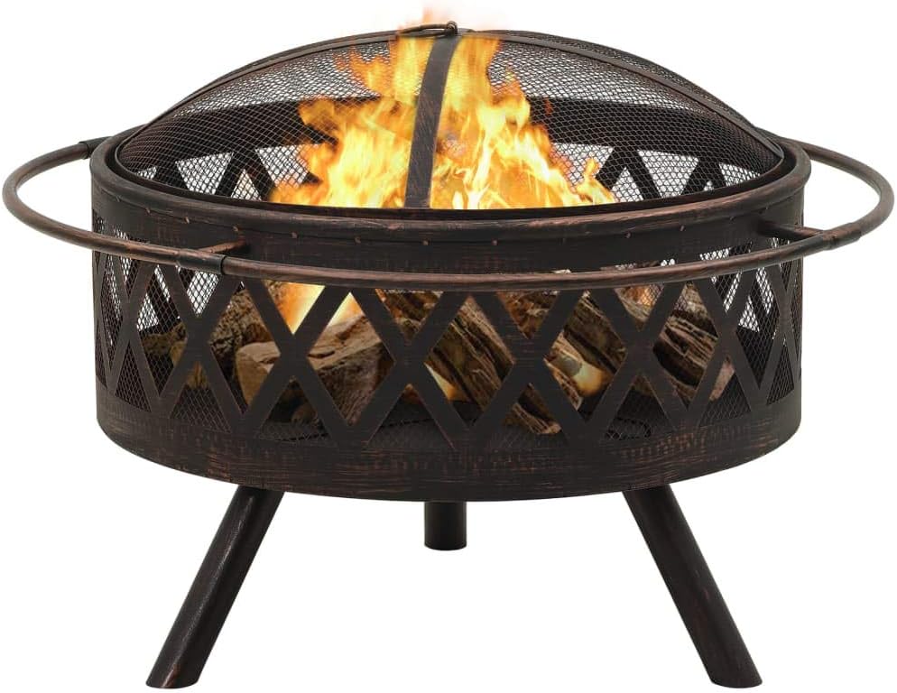 YAFF Rustic Fire Pit with Poker 29.9