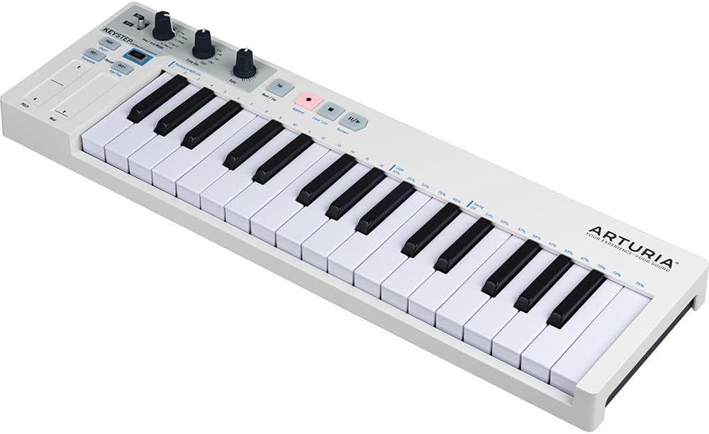 Arturia 430201 KeyStep 32-Key MIDI Controller and Sequencer Keyboard White Bundle with 2 YR CPS Enhanced Protection Pack