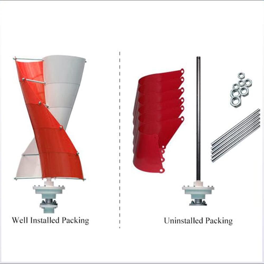 12000W Helix Magnetic Levitation Axis Vertical, with Charge Controller Wind Power Machine Suitable for Boats, Gazebos, Cabins, Green Windmills, Home,48v