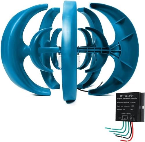 4000W Vertical Wind Turbine Generator Kit with Controller - High-Efficiency Windmill for Home, Garden, RV, Camping, Street Lighting - 12V Black Renewable Energy Solution