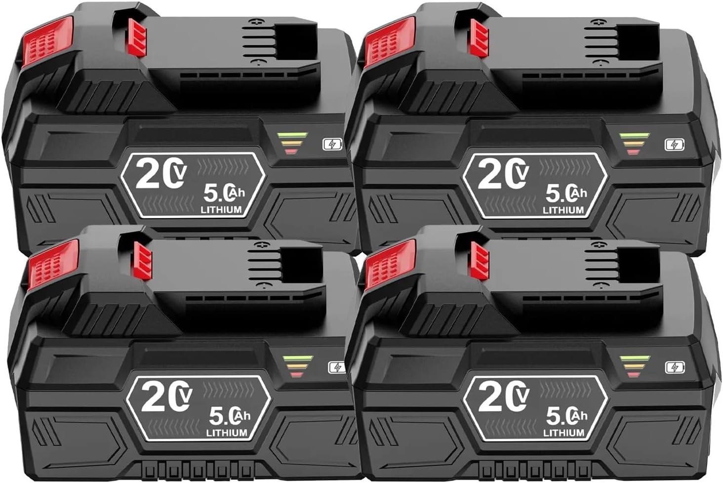 20V 5Ah Replacement Li-Ion Battery Compatible with Parkside Cordless Tools for PAP20B3 PAP20A3 PAPS208 A1(20V 4pcs*5.0AH)