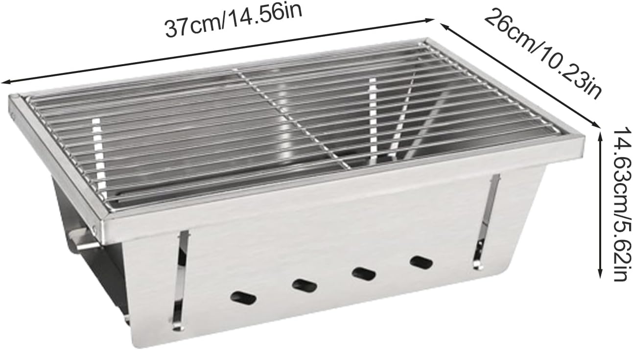 Portable Fire Pit | Heat-Resistant Windproof Outdoor Cookware - Portable Charcoal Grill | for Hiking Garden Balcony Backyard Patio Traveling Picnic Party Bonfires