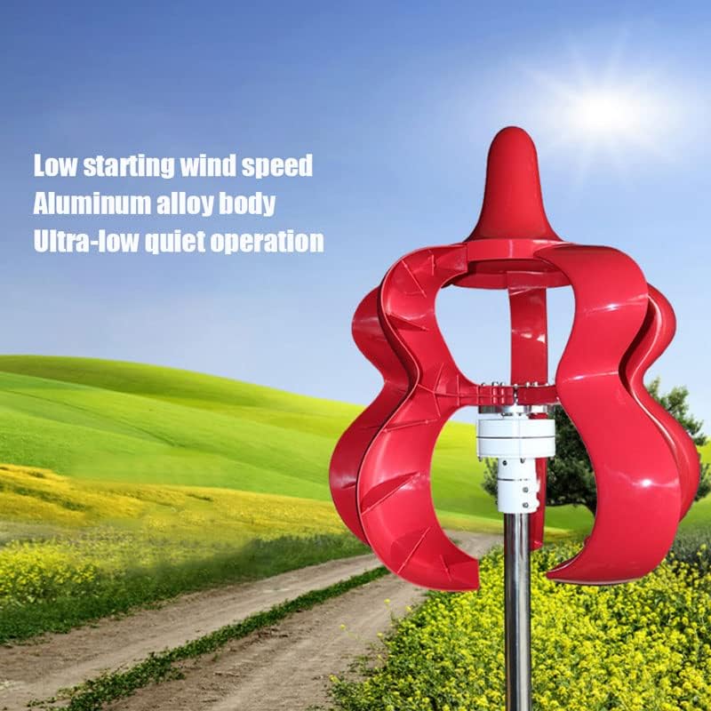 12000W 12V/24V 5 Blade Wind Vertical Axis Generator 3 Phase AC Permanent Magnet Wind Generator Kit with Controller