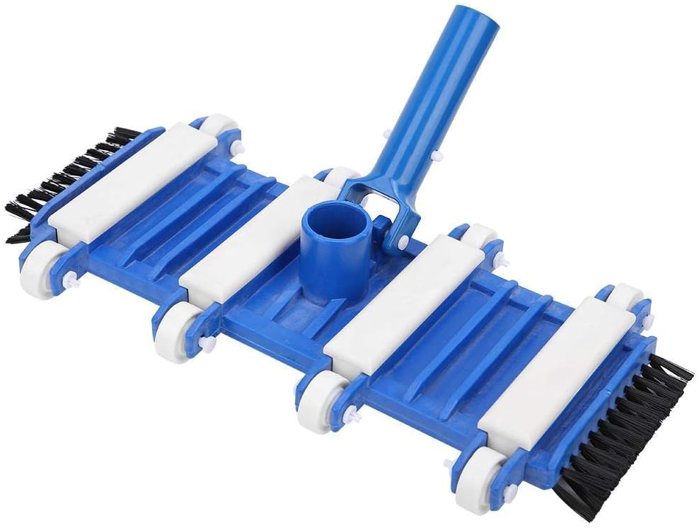 1 Professional Flexible Pool Suction Head with Side Brush Wheels Vacuum Cleaner Brush Head for Pond Pool Cleaning Tool