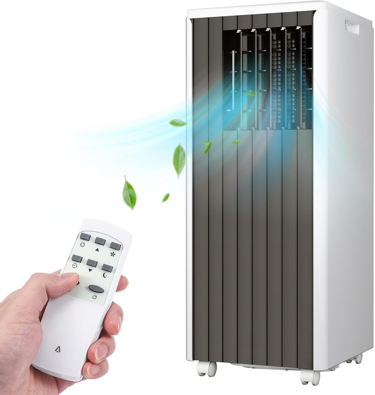 Portable Air Conditioners, 8,000 BTU Air Conditioner with Built-in Dehumidifier Function, Fan Mode, Remote Control, Up to 350 Sq. Ft., Black