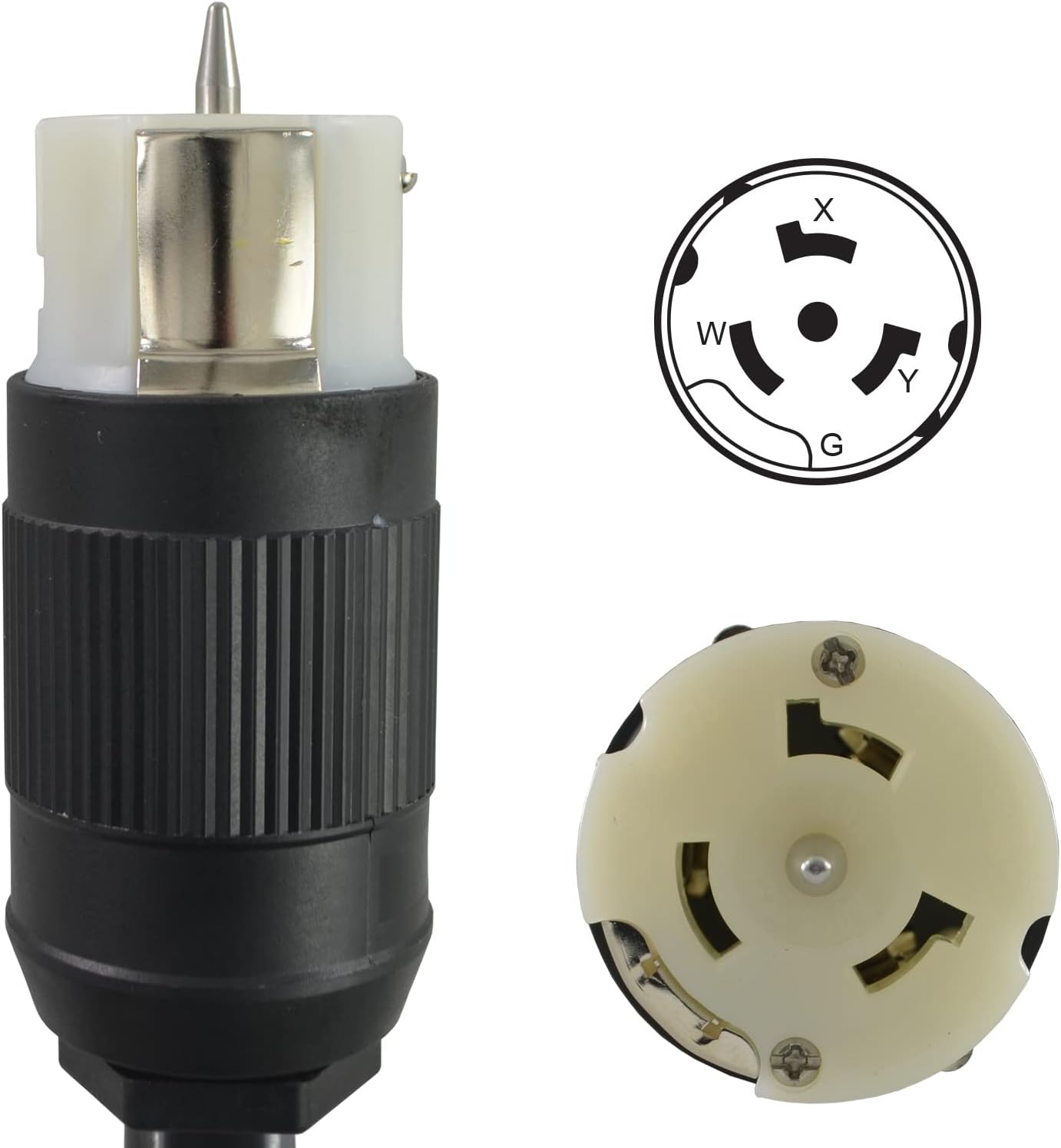 Conntek 1450SS2-15 50 Amp Temp Power Generator Cord, 15 Feet, Black