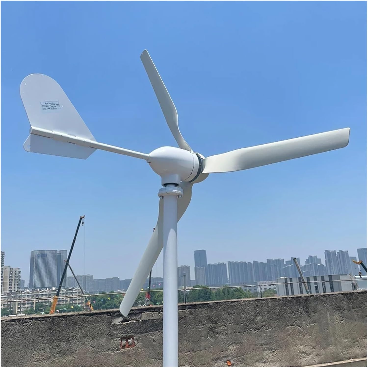 Wind Turbine Generator Kit, 1500W New Energy Horizontal Wind Turbine Generator 12v 24v 48v Low Noise Small Windmill Homeuse for Hybrid Solar Wind System(48V)