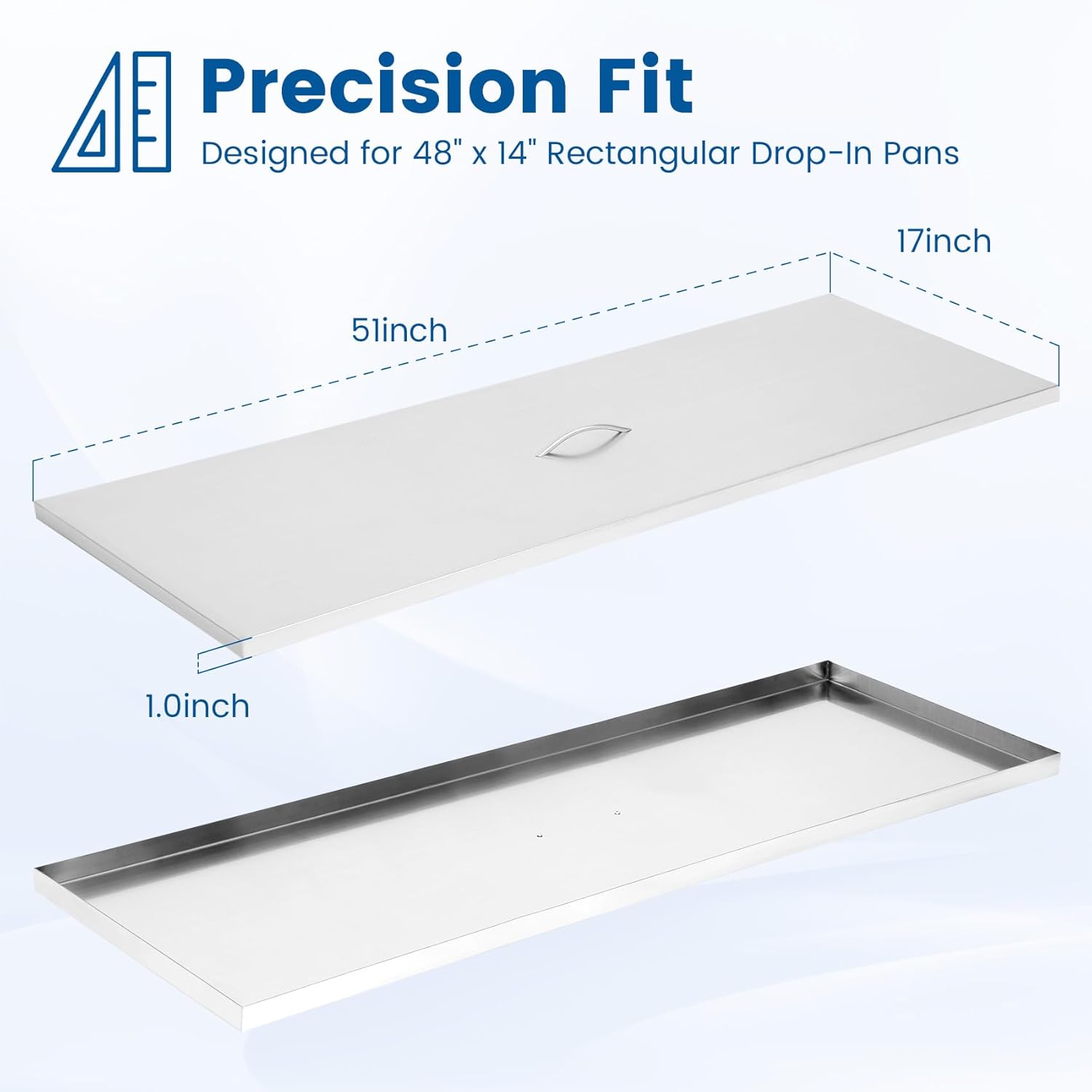 Drizzlen Premium 304 Stainless Steel Fire Pit Cover 51