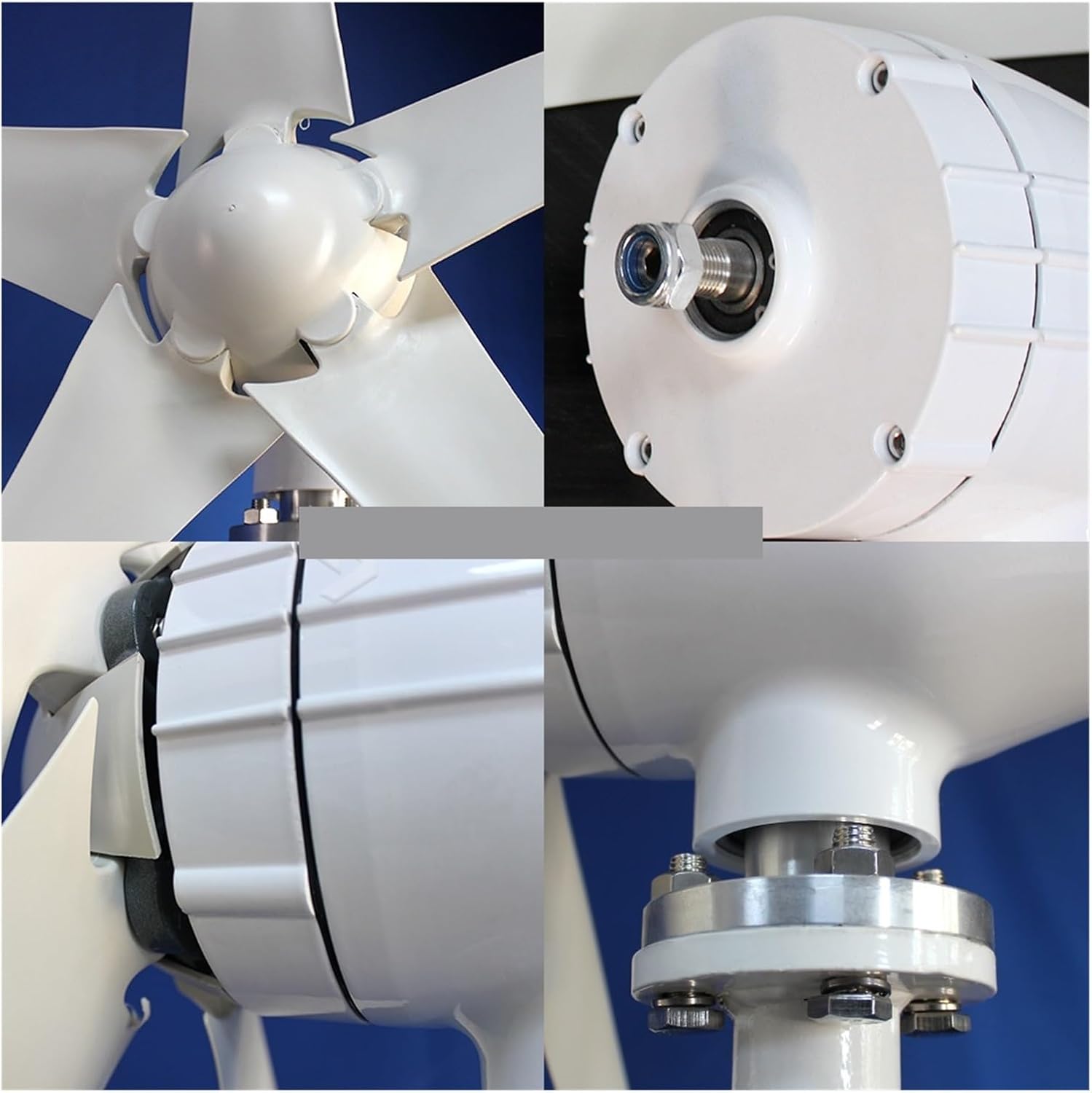 1000W 5 Blades 12V 24V 48V Windmill Wind Power Wind Turbine Generator MPPT Controller for Home Use Low Starting Speed for Home(with Hybrid Control,24V)