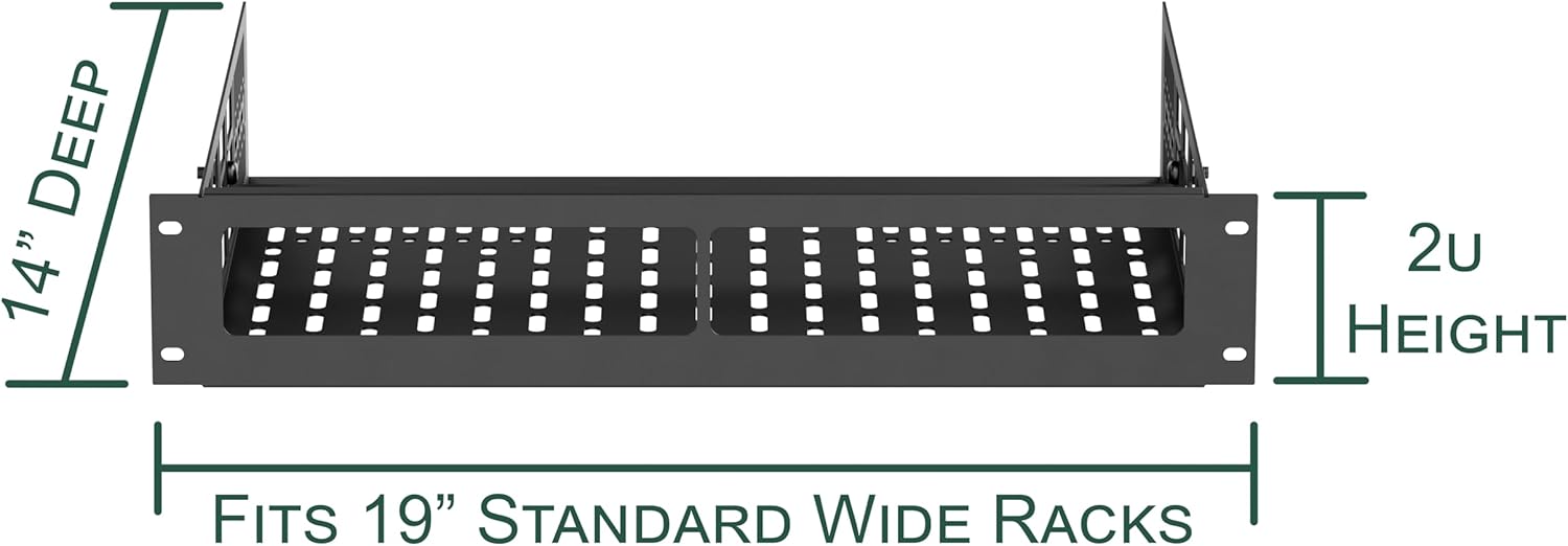 ynVISION.DESIGN Custom Rack Shelf Compatible with SONOS AMP | Rack Mountable (Pack of 1)