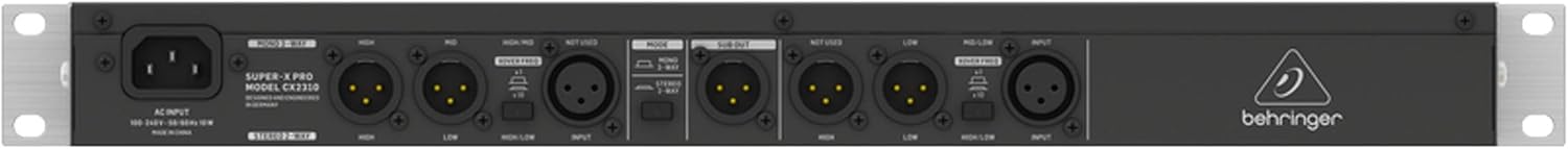 Behringer SUPER-X PRO CX2310 Professional High-Precision Stereo 2-Way/Mono 3-Way Crossover with Subwoofer Output