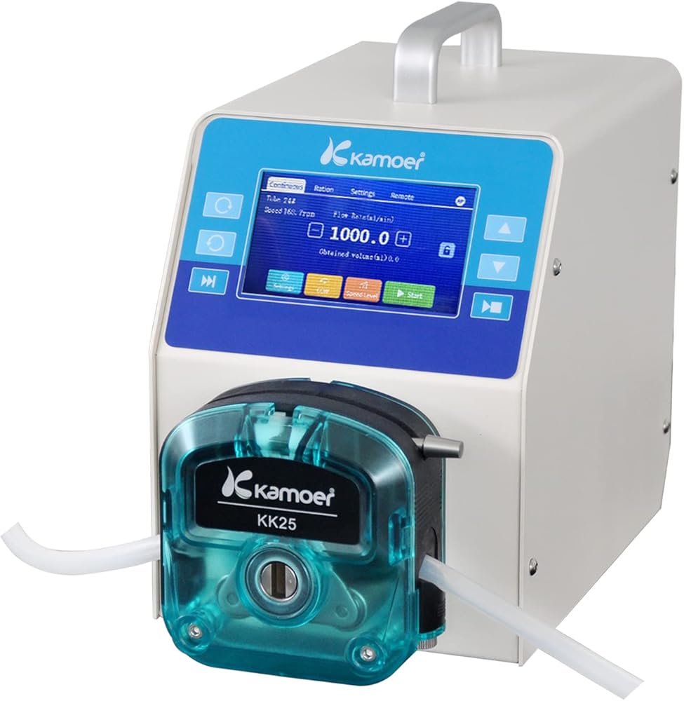 High flow 6L/min peristaltic pump stepper motor 100V~240V Kamoer AIP(upgraded by UIP) intelligent WiFi variable speed liquid dosing pump touch screen digital control
