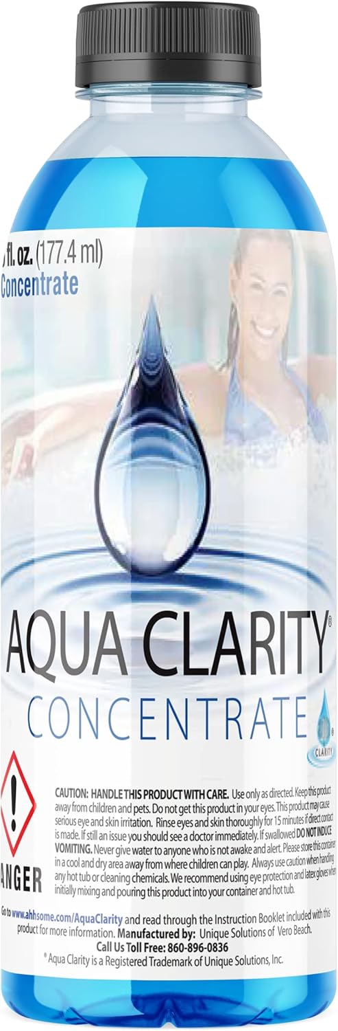 3-in-1 Hot Tub Cleaner, Clarifier & Conditioner, Eliminate The Need to Purge & Drain with Weekly Dose, Reduce Extra Hot Tub Chemicals Usage, 1-Year Complete Hot Tub Care